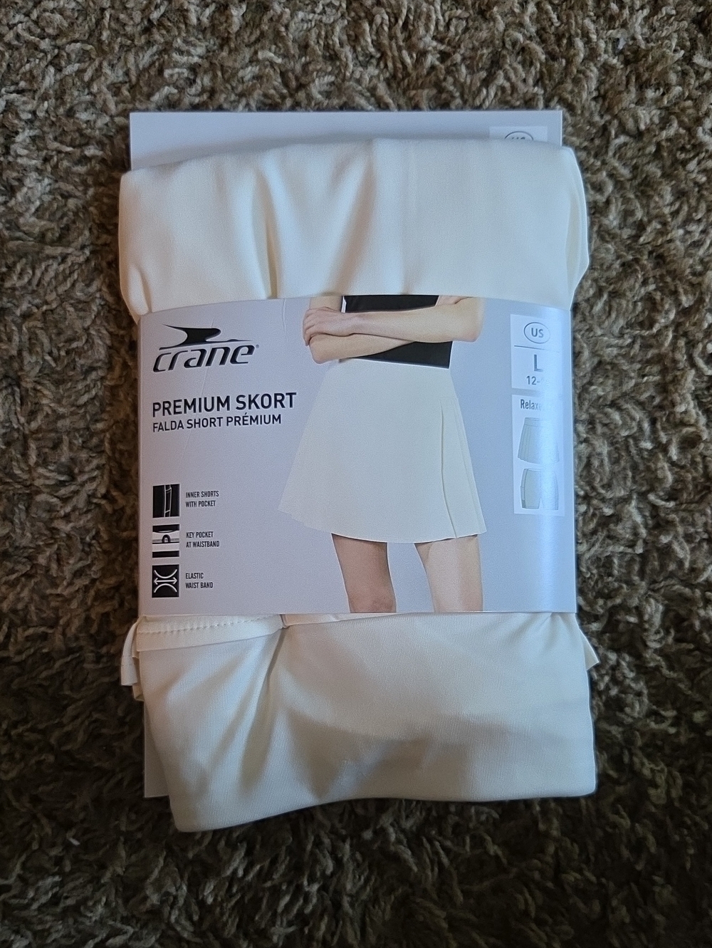 Crane Women's White/cream  Premium Skort — Classic Active Fit